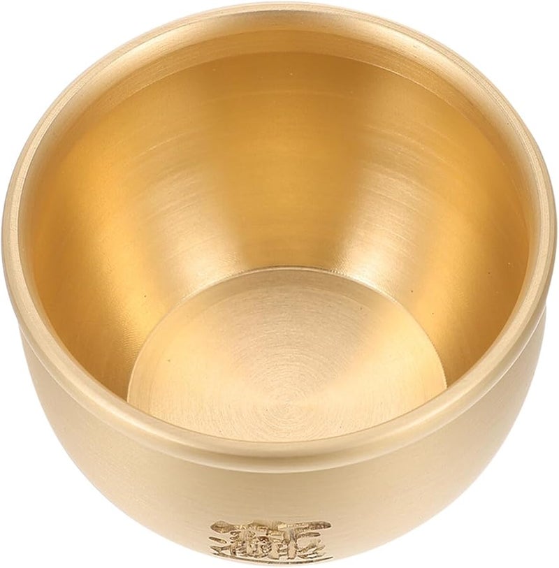 منفضة سجائر نحاسية مصقولة، زينة مكتبية وفقًا لفنغ شوي، حامل رماد منزلي مدمج، ديكور طاولة - Image 1